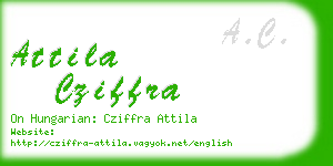 attila cziffra business card